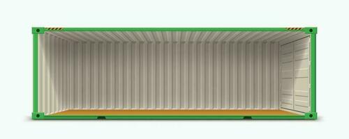 container without side wall on white vector