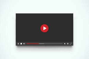 modern dark interface for media player template vector