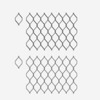 set chain link flat design vector