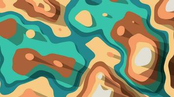 abstract colorful mountains top view vector