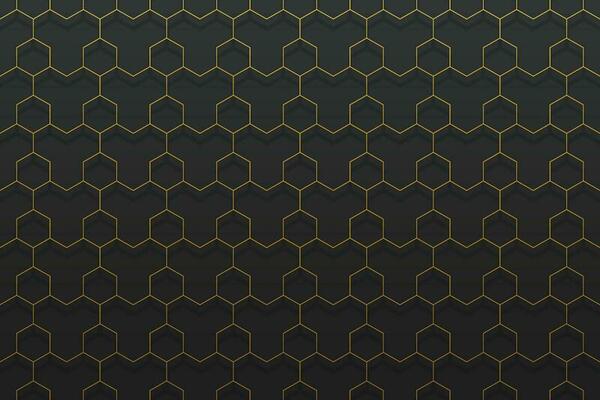 gold metal geometric seamless pattern on black