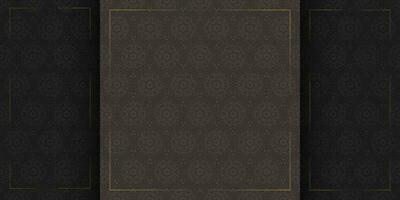 luxury seamless pattern with gold frames template vector