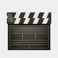 realistic clapper board used black vector