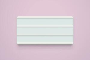 white color light box on pink background vector