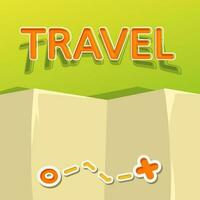 cartoon travel colorful banner map vector