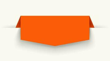 orange color banner blank shadow vector