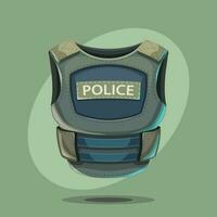 bulletproof police vest front view vector