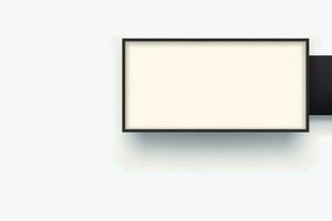 rectangular shape of light box front view vector