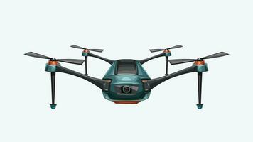 front view modern colorful drone on white vector