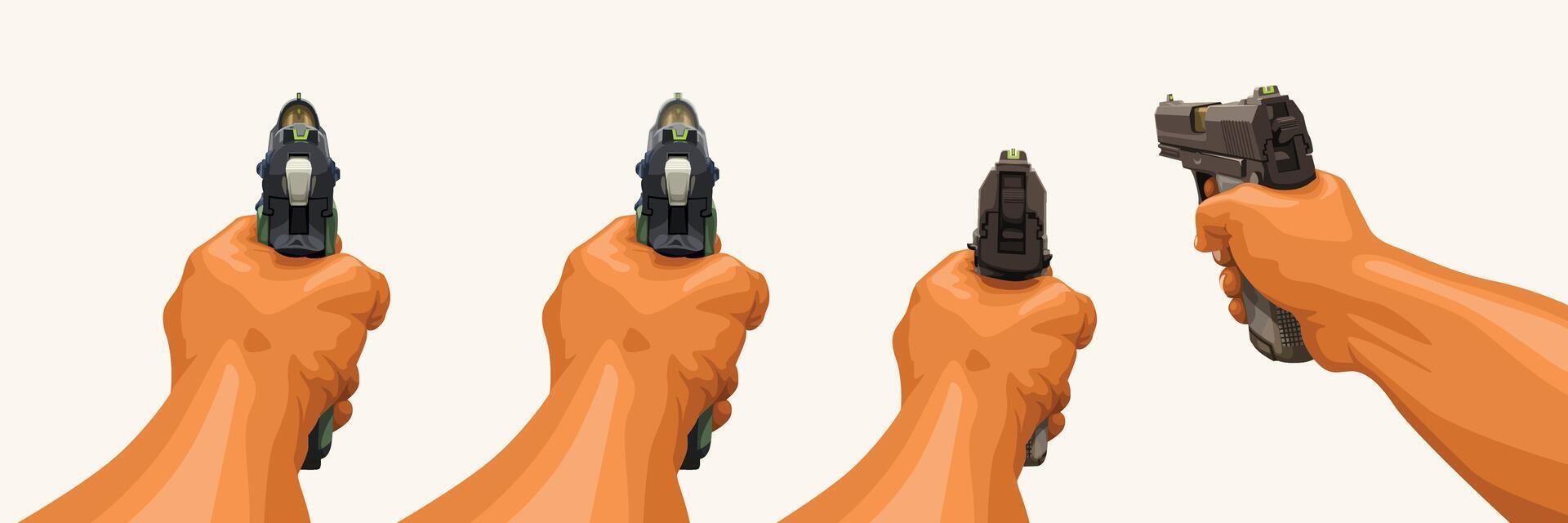 Hand Holding Gun Vector Art, Icons, and Graphics for Free Download
