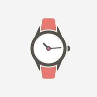 reloj silueta icono en blanco vector