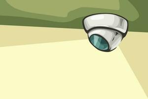 ceiling cartoon white security camera vector