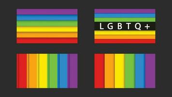 various lgbtq signs set on dark background vector