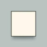 realistic light box front view with shadow vector