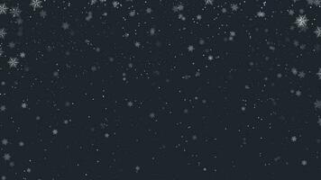 a lot of snowflakes on dark background vector