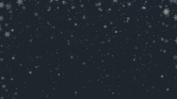 a lot of snowflakes on dark background vector