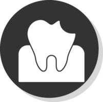 dental caries vector icono diseño