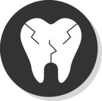 Broken Tooth Vector Icon Design