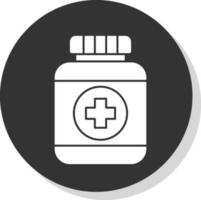 Pills Bottle Vector Icon Design