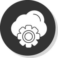 Cloud Settings Vector Icon Design
