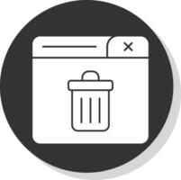 diseño de icono de vector de bote de basura