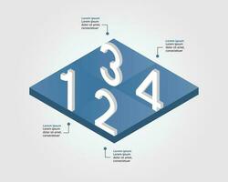 timeline step chart template for infographic for presentation for 4 element vector