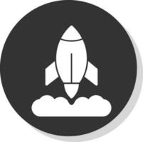 Rocket Launch Vector Icon Design