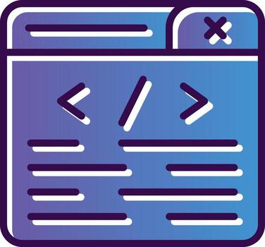 diseño de icono de vector de programación