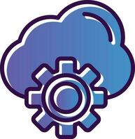 Cloud Settings Vector Icon Design