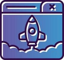 Rocket Launch Vector Icon Design