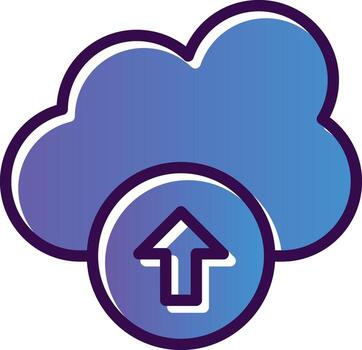 Cloud Upload Vector Icon Design