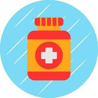 Pills Bottle Vector Icon Design