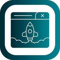 Rocket Launch Vector Icon Design