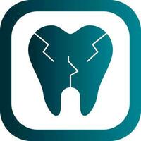 Broken Tooth Vector Icon Design