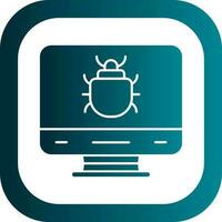 Computer Bug Vector Icon Design