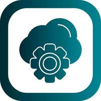 Cloud Settings Vector Icon Design