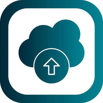 Cloud Upload Vector Icon Design
