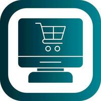 Online Shopping Vector Icon Design