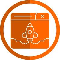 Rocket Launch Vector Icon Design