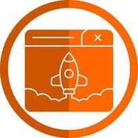 Rocket Launch Vector Icon Design