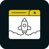 Rocket Launch Vector Icon Design