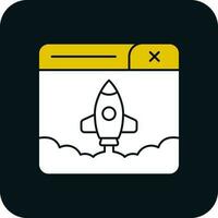 Rocket Launch Vector Icon Design