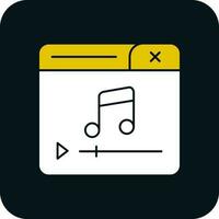 diseño de icono de vector de reproductor de música