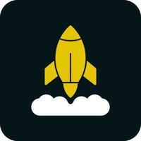 Rocket Launch Vector Icon Design