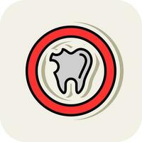 caries vector icono diseño