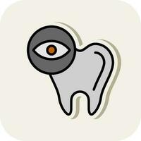 diseño de icono de vector de chequeo dental