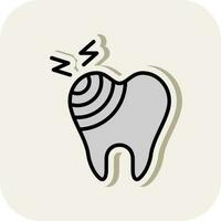 Broken Tooth Vector Icon Design