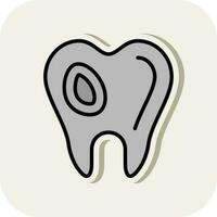 Caries Vector Icon Design