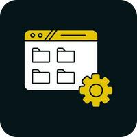 Folder Management Vector Icon Design