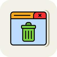 Trash Can Vector Icon Design